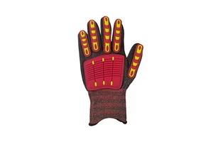 Red TPR Gloves Impact-Resistant Safety Gloves Abrasion Resistant Work Safety EN388 CE Reinforced Palm Gloves