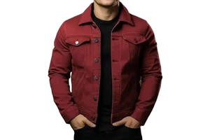 Custom Made Men's Long Stretch Denim Jacket Men Jean Jacket Cotton Blue Winter Plain Denim Jacket For Men Plus Size for sale