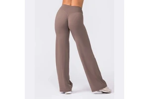 Custom Logo Women Quick Dry Athleisure Wear Fitness Full Length Invisible Scrunch Straight Leg Leggings No Front Seam Yoga Pants