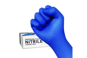 Disposable Nitrile-Free Gloves Blue Nitrilo Gloves Latex Powder-Free Waterproof Food Safe Touch Screen Compatible Nitrile Gloves