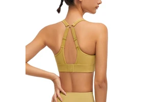 Fitness Cross Back Adjustable Shoulder Straps Sports Bra Solid Color Shockproof Yoga Bra 2022 Hot Sexy for Women Sportswear