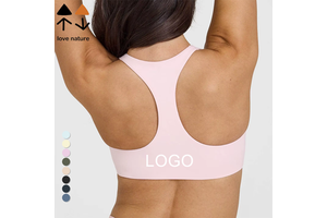 Tiktok Hot Sexy Deep V Neck Shockproof Sports Yoga Bra Girls Gym Fitness Wear Bra Top Custom Logo Clothes for Women
