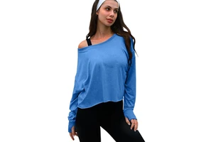 UNIANKIYA Open Back Workout Tops for Women Long Sleeve Cropped Athletic Clothes Gym Running Yoga Low Impact Sports T Shirts