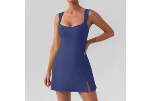 Wholesale Custom Logo Yoga Jumpsuit Women Tennis Skirt Sports Running Fitness Pleated Skirt Gym Workout Sports Dress Yoga Suits