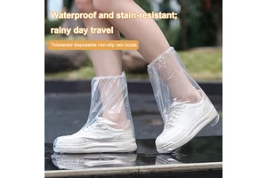 Disposable Transparent PE Waterproof Shoe Covers for Safety Protection