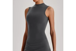 OEM Custom logo Lightweight Athletic Vest High Elastic Yoga tank Top Running Cover up Bulk Supplier 4165