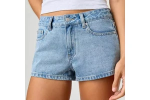 Women's High Waist Denim Shorts Skinny Fit Stonewashed 100% Polyester Solid Color Casual Waterproof Floral Print Autumn Style