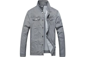 Men's vintage denim jacket Washed denim outerwear Cotton denim coat blue Oversized casual jacket New Best Quality