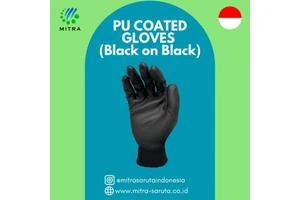 Cheap 13Gauge XL Work Gloves Nitrile Polyester Anti-Slip Anti-Heat PU Coated General Purpose Safety Made in ID