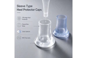 Hoersun Transparent TPU High Heel Protectors Stiletto Shoe Heel Covers Stoppers Flared Base For Wedding Grass Wholesale Factory