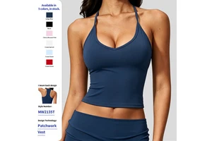 Y-line Strap Sports Vest For Women Medium Support Breathable Underwear Slim Fit Beauty Back Running Yoga Wear Front Four-Way