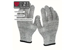 High Performance Safety Gloves Food Grade Anti-Cut Material with Latex Coating Nylon Lining Construction Cut-Proof Protection