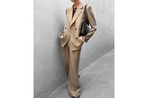 2024 the Latest Guangdong Origin Custom Casual Elegant Jacket Plus Size Women's Suit Set Two Piece Suit and Pants Set