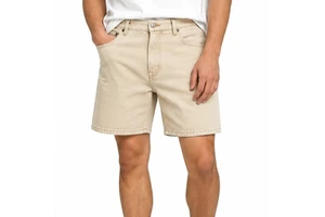 Men Denim Shorts High Waist Straight Leg Casual Summer Cotton Shorts with Pockets Regular Wash Denim Shorts for Men