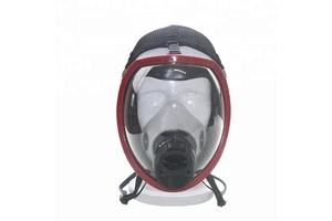 OEM YUANJIAN KH-P-01 Silicone Red Fire Fighting Chemical Safety SCBA Mask with Anti-Fog Lens