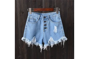 Comfortable Mid Waist Women's Straight Denim Shorts Customized Formal Summer Breathable Quick Dry Eco-Friendly Waterproof