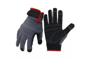 XL Cut-Resistant Leather Construction Safety Gloves Heavy-Duty Mechanical Work High Quality Industrial Hand Protection