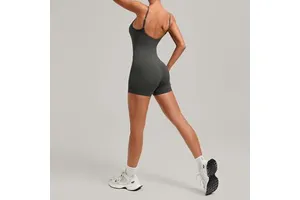 Adjustable Strap Backless Fitness Sports Jumpsuit One Piece Workout Yoga for Women
