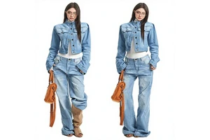 2026 New Fashion Women's Denim Set Casual Streetwear Vintage Wash Jacket Jeans Two Piece Outfits High Quality Cowboy Suit