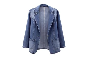 Newest Style Lady Jean Jacket Long Sleeve Woman Denim Jacket Women's Winter Clothing Quantity Custom Coat Cotton OEM Pockets