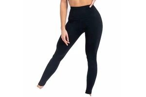 High Waist Women's Yoga Pants with Pockets Wide Leg Knitted Tummy Control Long Bootleg Work Pants Made in Pakistan