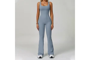 New Design Jumpsuits Trendy Zipper Sports Bodysuit Jumpsuit Long Pants Slim Women's Butt-Lifting Activewear