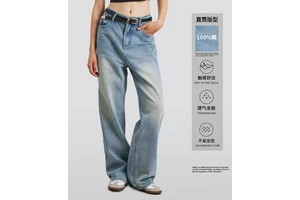 Low Waist Women's Vintage Straight Denim Jeans for Women Casual Jean Pants