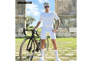 Darevie Bike Cycling Skin Suit/Jumpsuit for Team or Club with Professional Chamois Breathable Plus Size Custom OEM ODM Triathlon