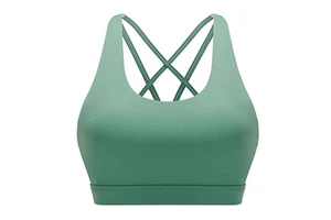 Women's High Quality Fitness Bra Deep Neck OEM Design Attractive Color Sublimation Lightweight Yoga Sports Bra Seamless Plus