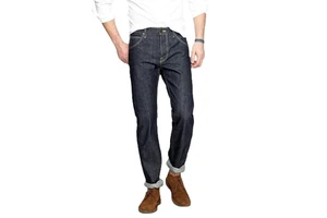 Best Quality Plaid Mid Straight Formal Loose Fit Breathable Woven 100% Cotton Washed Denim Pants for Men Unbelievable Price