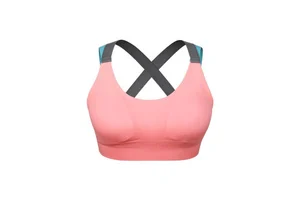 Fitness Women's Sports Bra Simple Design Front Logo Breathable Eco-Friendly Medium Support Spandex/Polyester Customizable