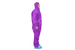 Junlong Disposable Cleanroom Coveralls-Lightweight Breathable Anti-Cut & Anti-Static Waterproof ISO13485 Certified