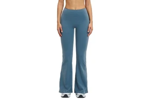 Women Micro Flare Yoga Pants, High-Waist Slim Fit, Hip-Lifting Tight Fitness Leggings, Breathable Wide-Leg Sports Flare Pants