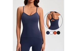 Minimalist Yoga Tank Top Basic Solid Color Sports Vest Soft Comfy Athletic Top for Workout Gym