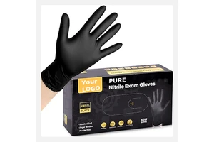 9 Inches Blue Black 100% Nitrile Gloves Barber Tattoo Shop Beauty Pink Glove Custom Box Latex Free Black Nitrile Gloves