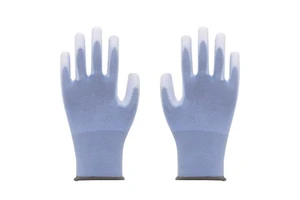 Premium 13G Polyester Liner White PU Coated Palm Anti-Static Dust-Free Clean room Electronic Assembly Safety Gloves