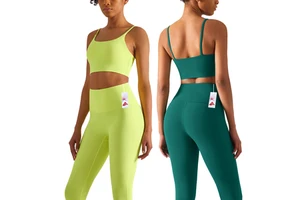 Wholesale Girls Gym Fitness Yoga Pants High Waist Running Workout Leggings Pockets Solid Lightweight Ankle-Length Spandex/Nylon