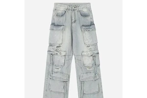 Men's Premium Washed Jeans Long Jeans