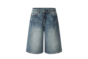 STARLIGHT Customized Men's Denim Shorts Fashion Washing Snow Wash Sky Blue Wash High Quality Casual Denim Jeans Shorts for Men