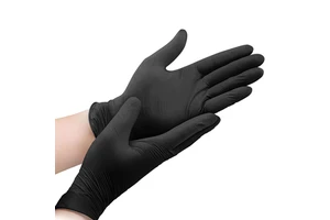 Disposable 100% Nitrile Safety Gloves 9 Inches Black Barber Tattoo Shop Gloves Customizable Nail Latex Free Gloves