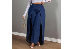 Custom Plus Size Women's Cowgirl Blue Personalized Boyfriend Jeans for Women Wholesale Loose Jeans Trousers for Women