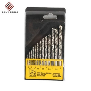 Drill Bits Manufacture Sharp Straight Round Shank 2-8mm 13pcs Twist Bit HSS Drill Bits Set for Metal Drilling