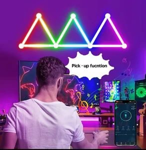 RGB Splicing LED Light Bar Music Sync Smart APP Control DIY Modular Line Modern ABS Wall Lamp Gaming Room Decor
