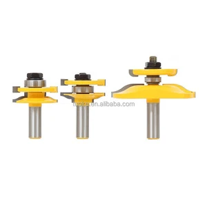 TUOKE 1/2 Shank Carbide Drill Bits Customizable OEM for Woodworking Tools Cutter Wood Stile Rail Assembles 45° Chamfer Bit