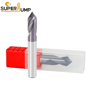 ODM OEM Customized HRC55 90° 2-Flute Purple Coated Carbide Spotting Drill for Steel