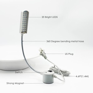 30 LED Magnetic Sewing Machine Light 360° Rotatable 110 V /220 V Universal US Plug