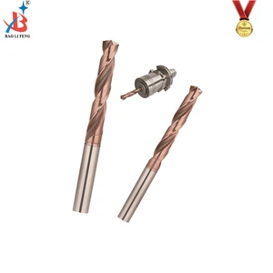 CNC Metal Milling Drill Bits Solid 2-Flute Coated Tungsten Carbide Standard Drills