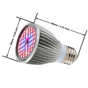 Hot Sale E27 60-LED Full Spectrum Growing Lamp Plant Growth Bulb for Hydroponics for Seed Flower Vegetable and Flower Care