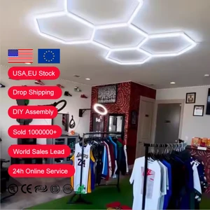 High Lumen 5 Hexagon Lighting Geometric Shape Tube Fresh Food Lamps Led Supermarket Light
