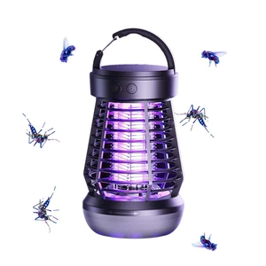 Commercial Grade Outdoor Rechargeable Electric Mosquito Killer Lamp UV Fly Insect Zapper for Garden Camping Yard